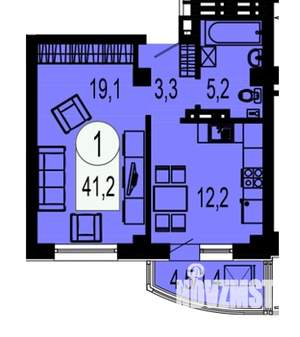 1-к квартира, вторичка, 39м2, 25/25 этаж