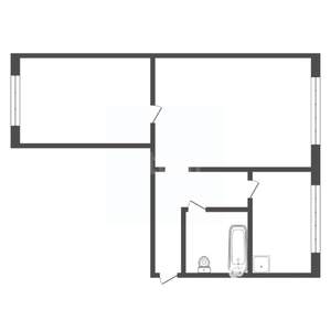 2-к квартира, вторичка, 46м2, 1/5 этаж