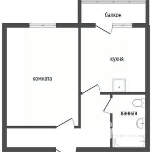 1-к квартира, вторичка, 34м2, 7/16 этаж