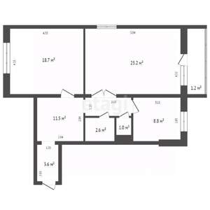 2-к квартира, вторичка, 73м2, 4/9 этаж