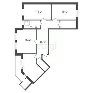 4-к квартира, вторичка, 129м2, 3/10 этаж