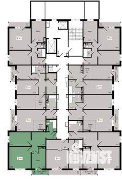 2-к квартира, строящийся дом, 58м2, 9/17 этаж