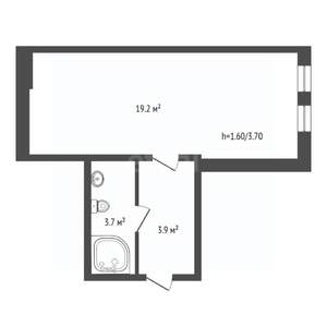 1-к квартира, вторичка, 27м2, 5/5 этаж