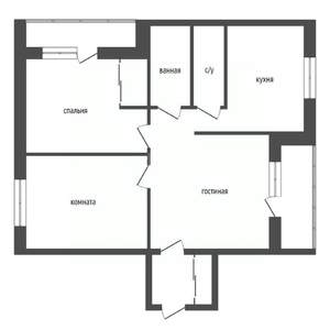 3-к квартира, вторичка, 68м2, 5/9 этаж