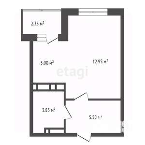 Студия квартира, вторичка, 30м2, 3/17 этаж