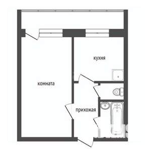 1-к квартира, вторичка, 36м2, 13/16 этаж