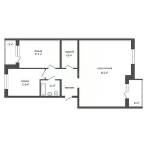 3-к квартира, вторичка, 92м2, 9/10 этаж