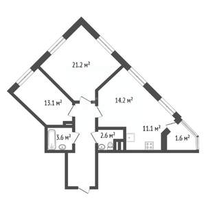 3-к квартира, вторичка, 78м2, 24/25 этаж