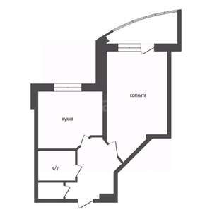 1-к квартира, вторичка, 41м2, 6/10 этаж