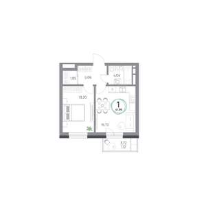 2-к квартира, вторичка, 42м2, 5/7 этаж