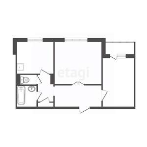 2-к квартира, вторичка, 53м2, 3/9 этаж