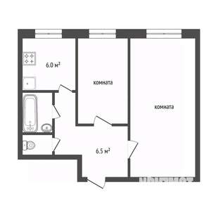 2-к квартира, вторичка, 42м2, 2/9 этаж