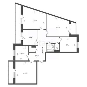 5-к квартира, вторичка, 93м2, 5/9 этаж