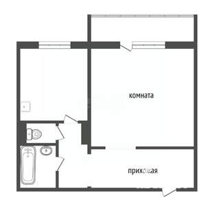 1-к квартира, вторичка, 40м2, 9/16 этаж