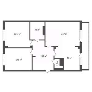 3-к квартира, вторичка, 115м2, 3/10 этаж