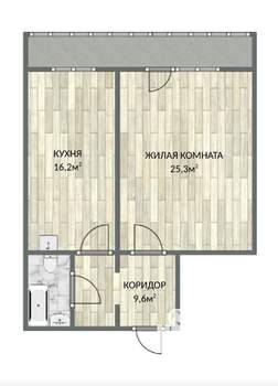 2-к квартира, вторичка, 55м2, 4/18 этаж