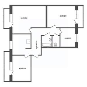 4-к квартира, вторичка, 85м2, 8/9 этаж