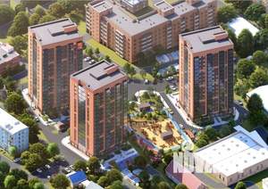 1-к квартира, строящийся дом, 34м2, 7/17 этаж