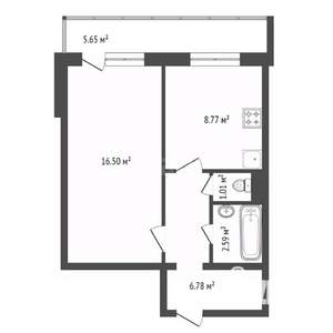 1-к квартира, вторичка, 35м2, 6/14 этаж