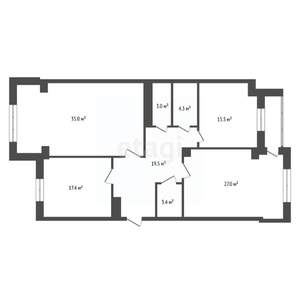 3-к квартира, вторичка, 125м2, 5/10 этаж