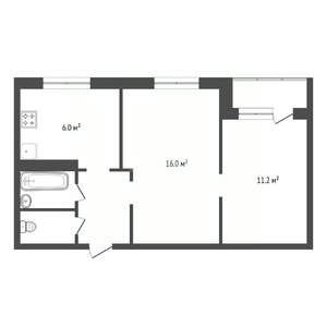 2-к квартира, вторичка, 40м2, 4/9 этаж