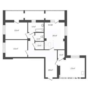 4-к квартира, вторичка, 110м2, 12/16 этаж