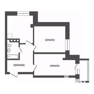 2-к квартира, вторичка, 57м2, 18/25 этаж