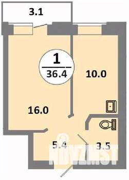 1-к квартира, вторичка, 36м2, 8/14 этаж