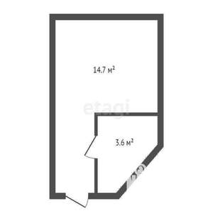 Студия квартира, вторичка, 18м2, 4/5 этаж