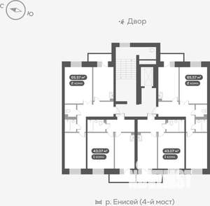 1-к квартира, вторичка, 44м2, 7/13 этаж