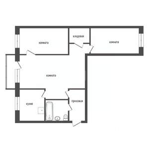 3-к квартира, вторичка, 56м2, 3/5 этаж