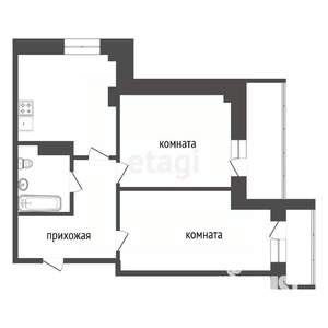 2-к квартира, вторичка, 56м2, 19/25 этаж