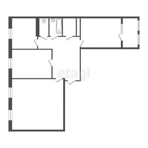 3-к квартира, вторичка, 66м2, 4/9 этаж