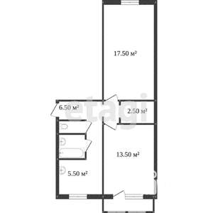 2-к квартира, вторичка, 60м2, 7/9 этаж