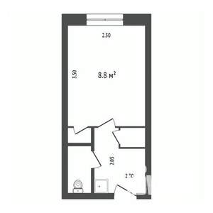 Студия квартира, вторичка, 15м2, 5/5 этаж